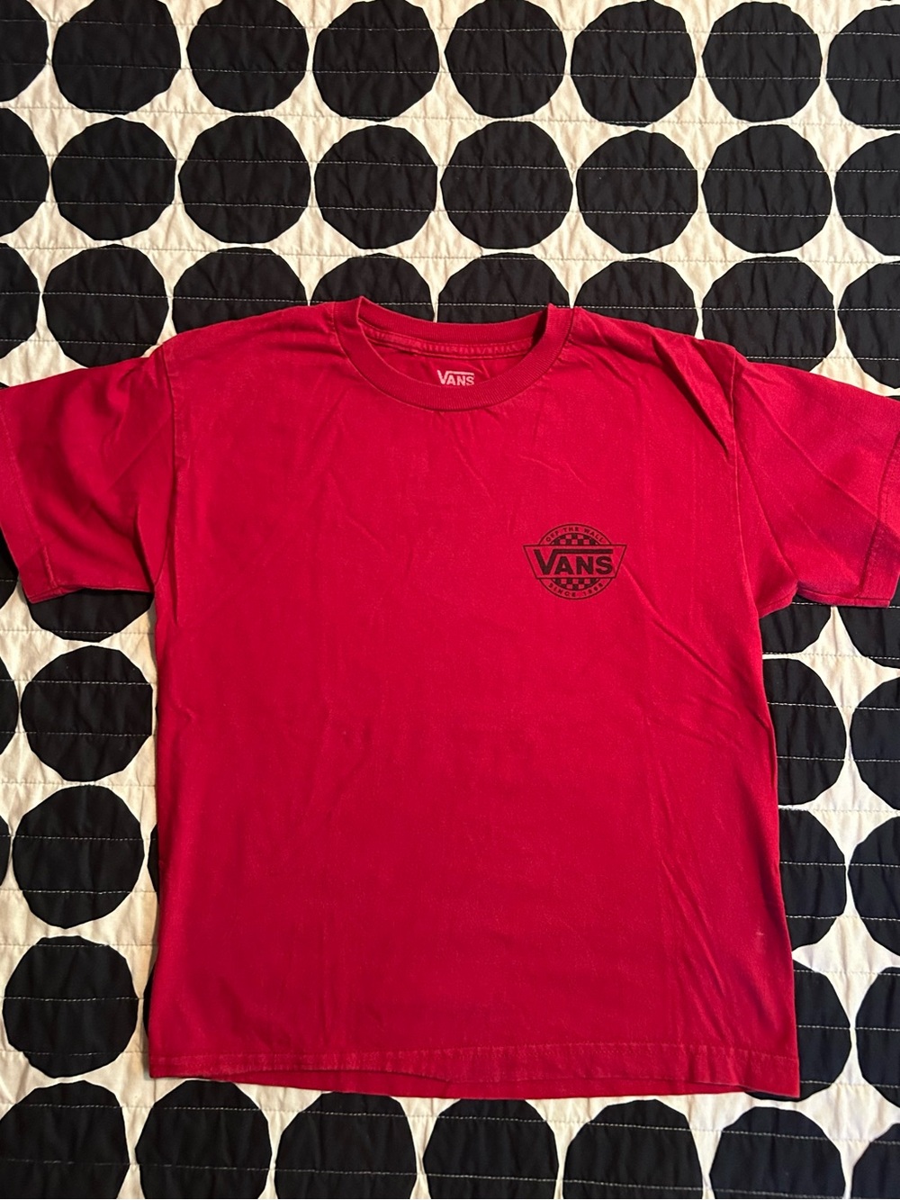 Vans Red Short Sleeve Logo Tee